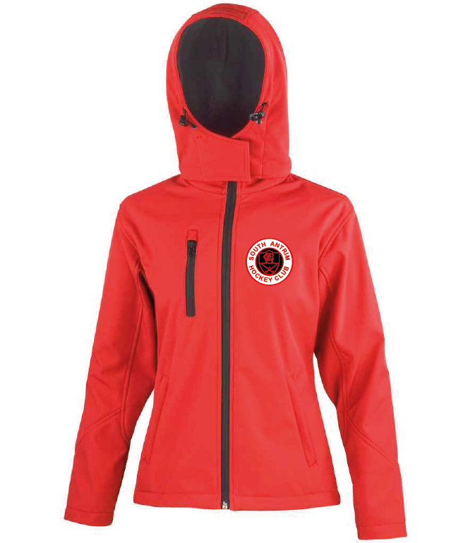 South Antrim Hockey Seniors Ladies Hooded Softshell Jacket