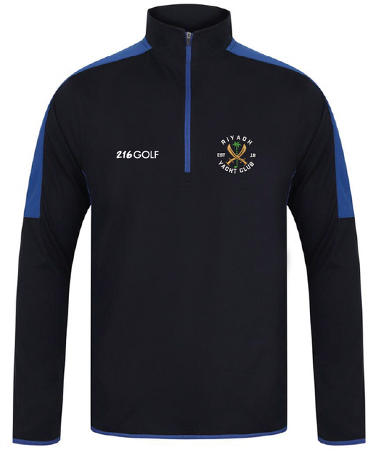 216Golf Contrast Zip Neck Midlayer Top