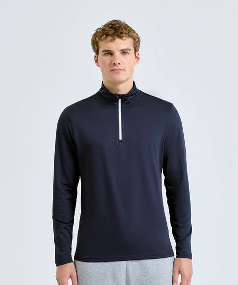 TRIDRI Long Sleeve Brushed Back ¼ Zip Top