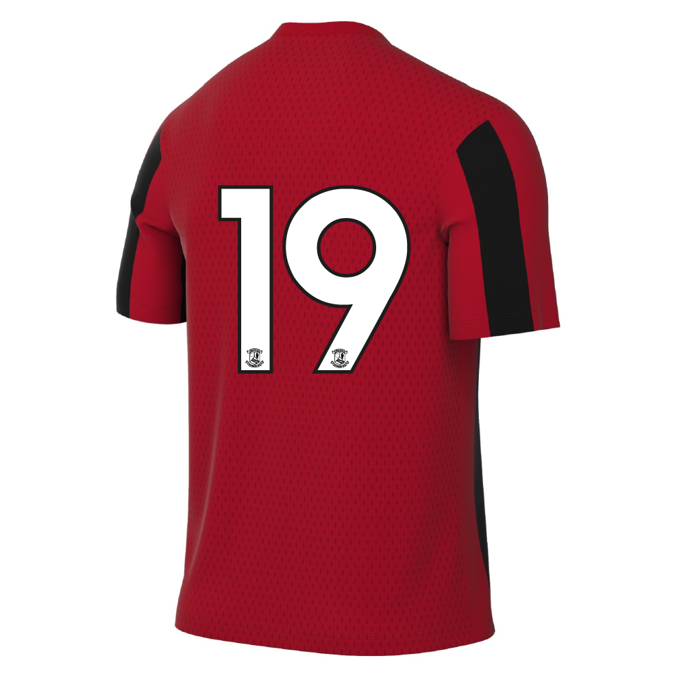 Seagoe FC Match Top Red/Black Striped Mens